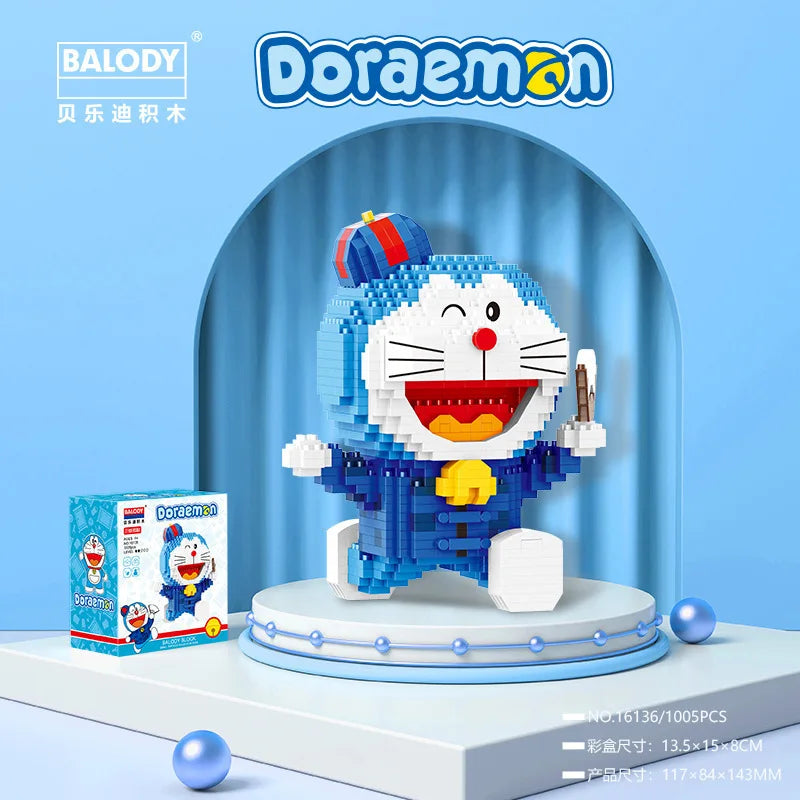 Doraemon Building Blocks Educational Assembly Toys Doraemon Stress Relief Jingle Cat Building Blocks Children's Toy Gift