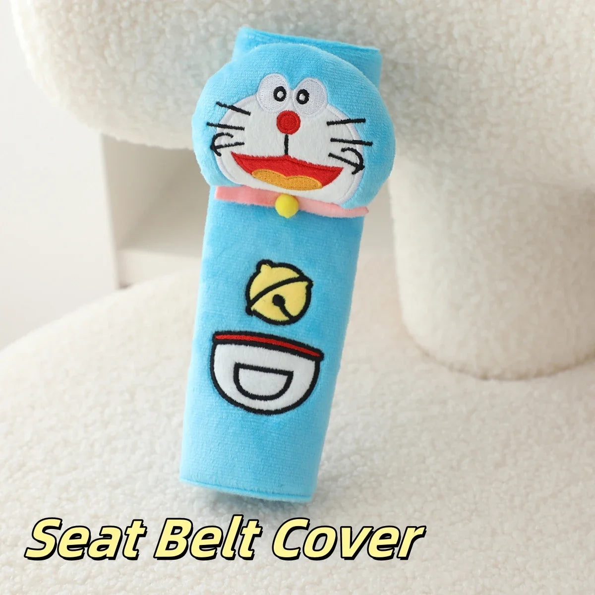 Cartoon Doraemon Plush Headrest Neck Safety Back Cushion Car Seat Seat Belt Cover Sofa Bed Soft Cushion Throw Pillow Gifts Girl