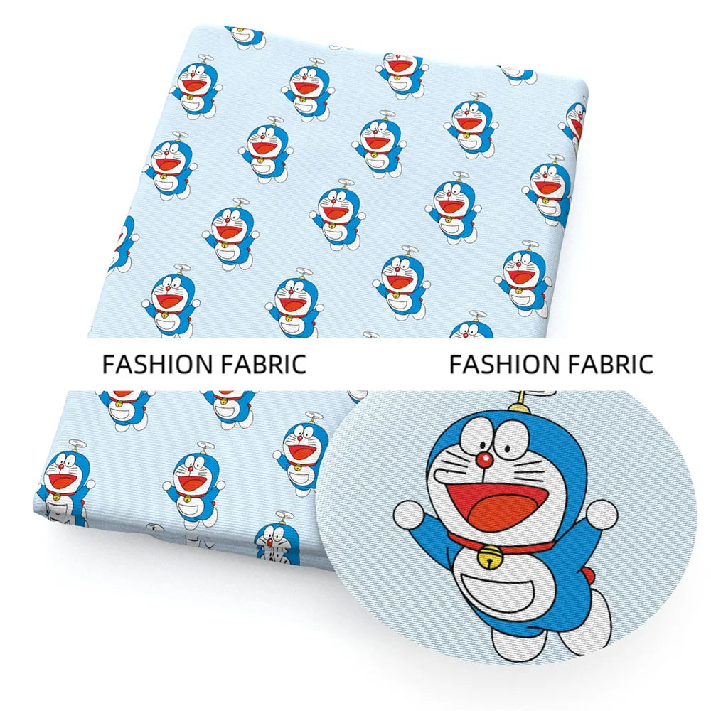 Doraemon Dingdang Cat Diy Handmade Clothes Bag Bed Sheet Shirt Clothing Polyester Cotton Fabric