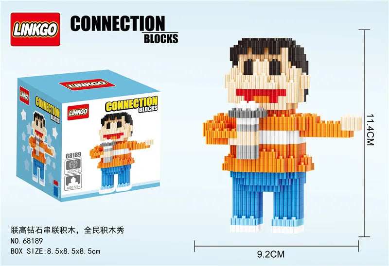 Nobita Magic Building Blocks Doraemon Shizuka Minamoto Honekawa Big G Connection Mini Brick Figure Toys For Kid Gift