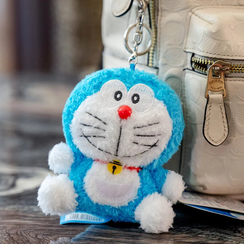 10cm Doraemon emoticon Plush doll Plush pendant Lovers Key buckle Cartoon Anime periphery Children Toy birthday Holiday gifts