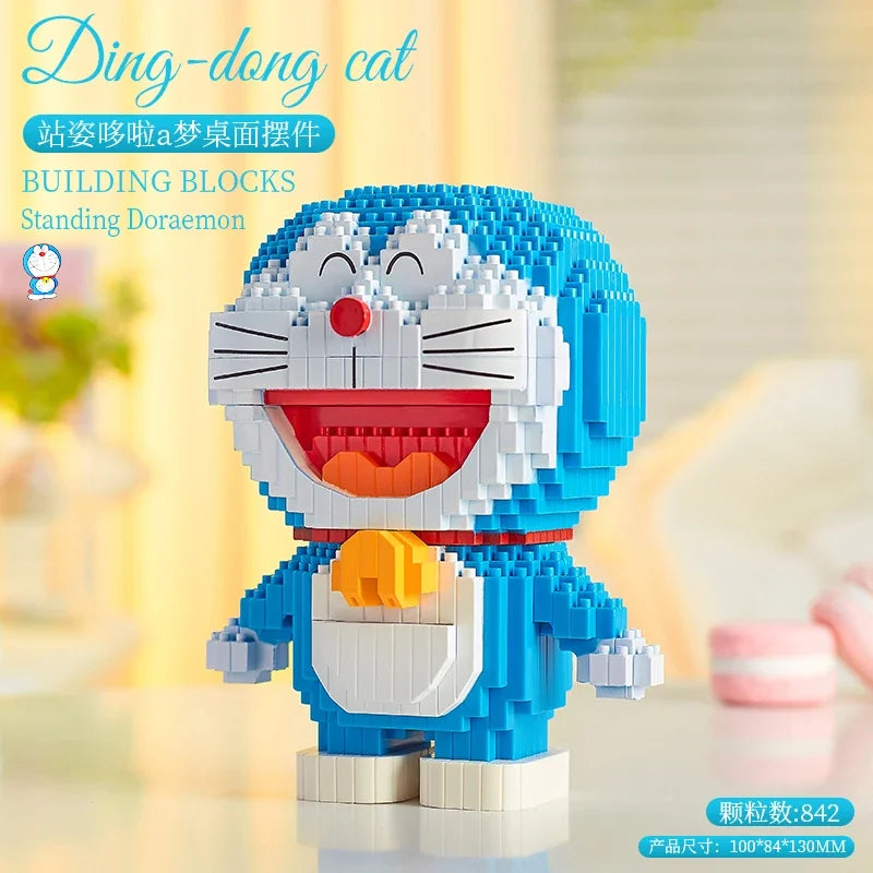 Doraemon 12 Constellations Series Building Blocks Assembling Educational Toys Small Particle Rabbit Model Ornaments Gift