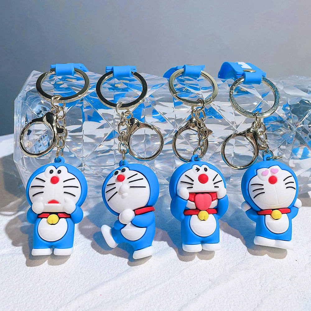 New Cartoon Doraemon Keychains Creative Anime Cat Doraemon Key Chain Pendant For Children Bag Keyring Gifts Lovers Bag Pendant