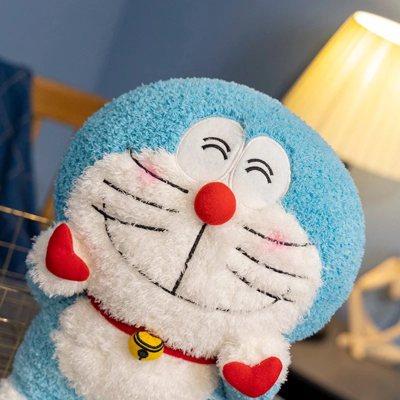 Doraemon Finger Heart Plush Toy Lovely Cuddly Plushies Stuffed Doraemon Anime Doll Throw Pillow Sofa Bed Home Decor Gifts