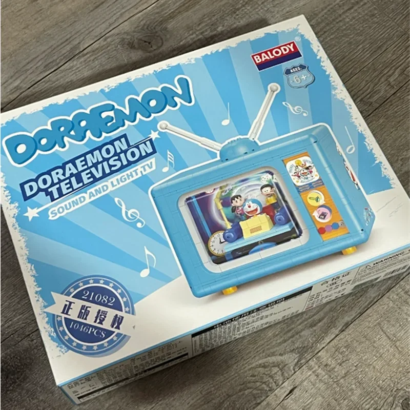 BALODY Doraemon TV building blocks Minamoto Shizuka Nobita Nobi time machine model Kawaii assembled childrens toys birthday gift