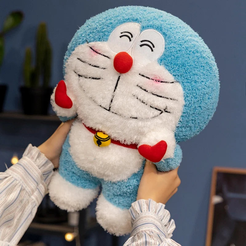 Doraemon Finger Heart Plush Toy Lovely Cuddly Plushies Stuffed Doraemon Anime Doll Throw Pillow Sofa Bed Home Decor Gifts