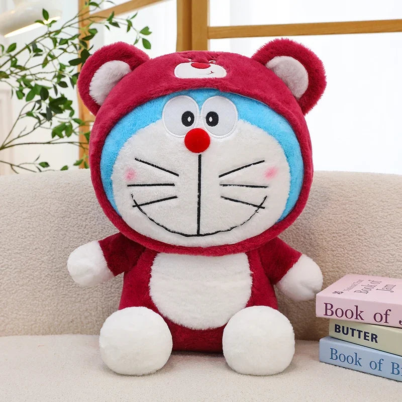 60cm Kawaii Stitch Strawberry Bear Transformation Doraemon Stuffed Plush Toy Big Size Soft Pillow Plush Dolls Kids Birthday Gift